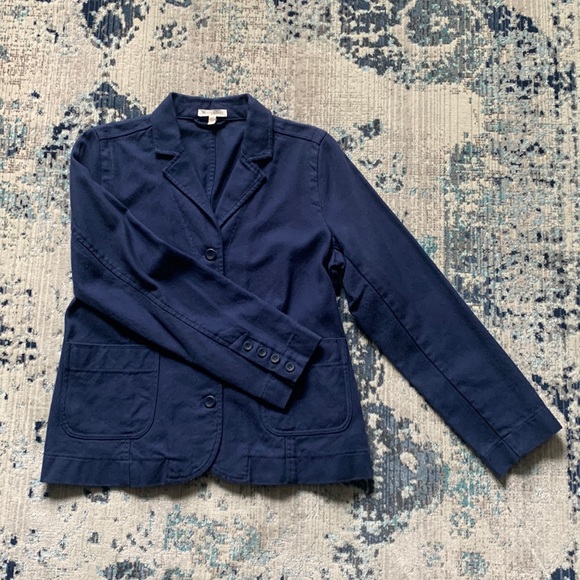 Eileen Fisher Jackets & Blazers - Eileen Fisher High Collar Navy Blazer